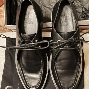 Price Drop! NIB New GIVENCHY Black Leather Shoes, Italy, Size 43 Med. U.S. 10
